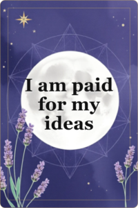 Live preview affirmation card