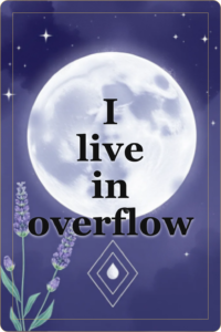 Live preview affirmation card