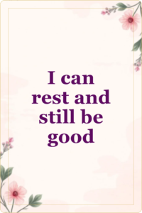 Live preview affirmation card