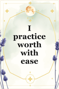 Live preview affirmation card