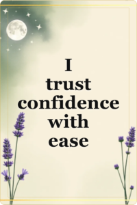 Live preview affirmation card